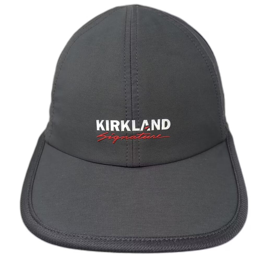 Kirkland Signature Baseball Cap Hat Gray White Strapback OS Curved Performance